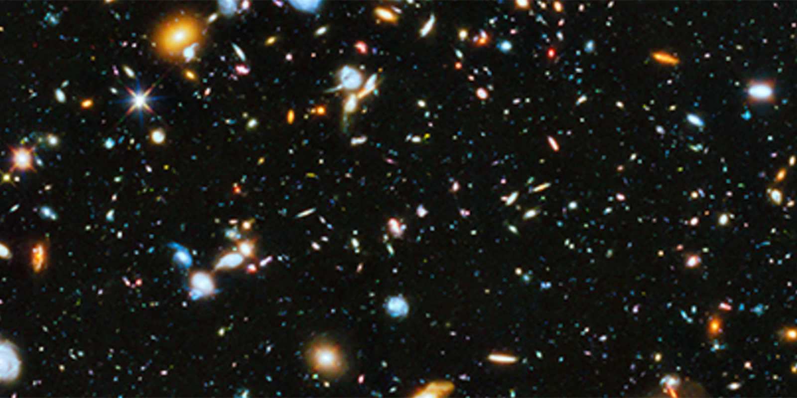 Hubble deep field 1600x800